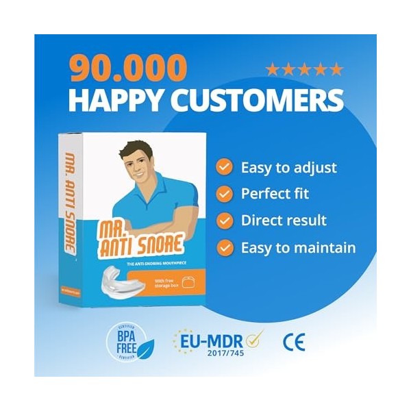 Mr. Anti Snore - Attelle anti-ronflement pour arrêter le ronflement