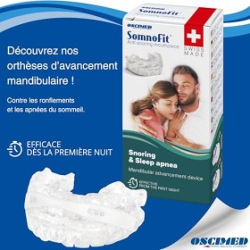 Somnofit - Orthèse Anti-Ronflement & Apnée - Gouttière Dentaire Flexible et Thermoformable - Design Breveté, Grand Confort - 