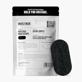 Lot de 3 bandes de sommeil respirantes faciles à appliquer avec force adhésive confortable – Noir