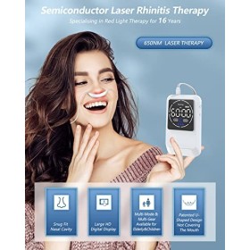 KTS Appareil de Traitement de la Rhinite à Lumière Rouge,Photothérapie Anti-Allergique,Pour Soulagement de Rhinite,Réparation