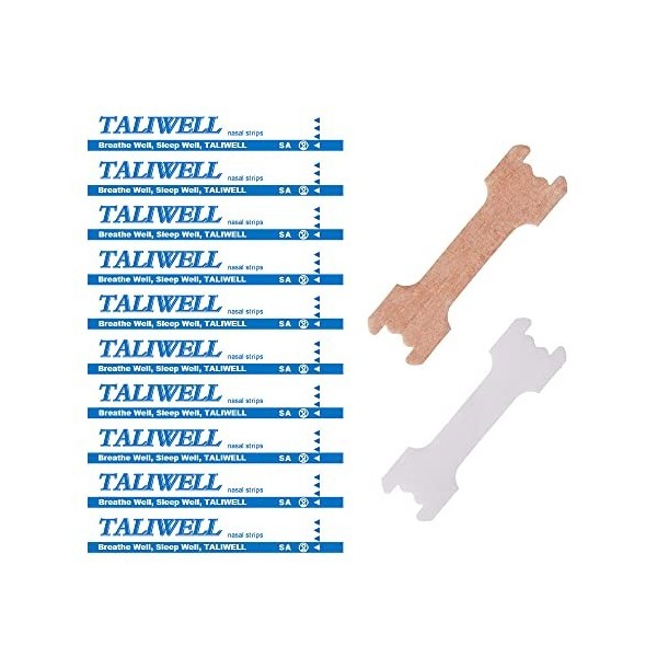 Taliwell Bandelettes Nasales 400 Pcs Taille M Moyenne, Breathe Better, Anti Ronflement, Bandes Nasales, Patch Nez, Nasal Stri