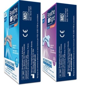 BREATHE RIGHT Lot Bandelettes Nasales Original, Beige, 30 unités + Breathe Right Bandelettes Nasales Sensitive, Transparentes