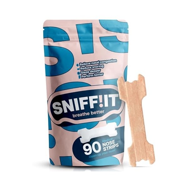 Sniffit nasales - Paquet de 90 pansements nasaux pour faciliter la respiration par le nez - Nose Tappe contre les ronflements