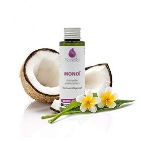 Florabiol - Huile Végétale de Monoï - 100 ml - Riche en Vitamine E - Régénétant et Hydratant - Peaux Sèches et Matures - Chev