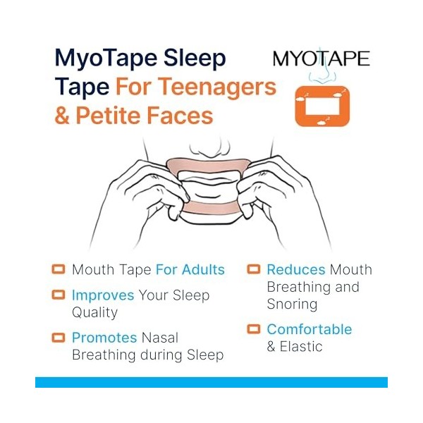 MYOTAPE Bandes de sommeil moyennes – Aide à améliorer la qualité de votre sommeil – Aide à respirer par le nez – Aide à rédui
