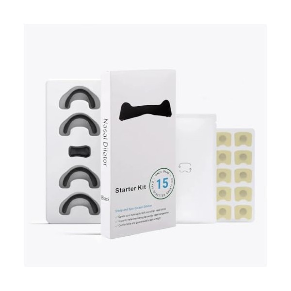 Tecnify Bandes nasales avancées anti-ronflement pour dormir - Améliore la respiration avec le dilatateur nasal - Utilisation 