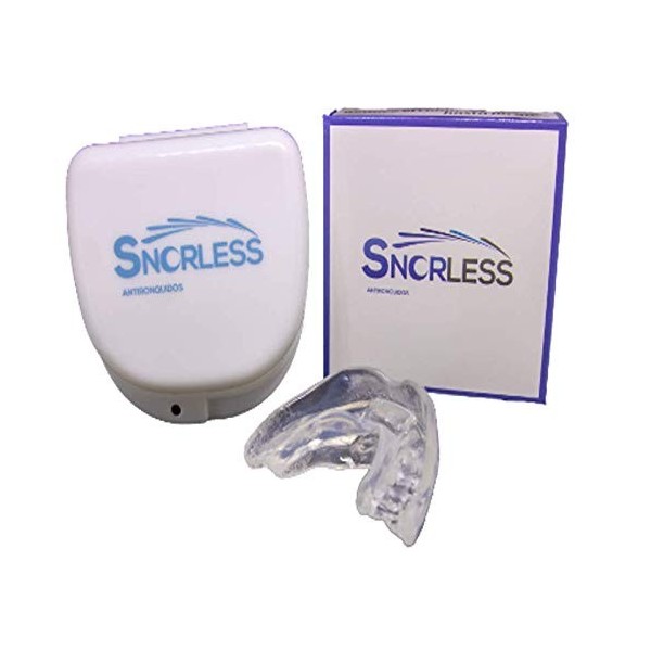 Snorless Blue Snorless nouvelle version - Attelle buccale anti-ronflement pour arrêter le ronflement - Repos efficace - Compr
