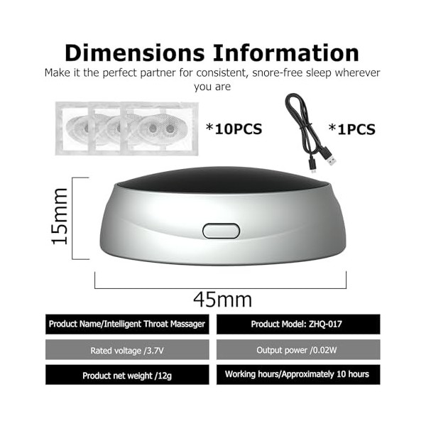 Dispositifs Anti Ronflement, Anti Ronflement Efficace Puissant, Orthese Anti Ronflement, Améliorer la Qualité du Sommeil, Emp