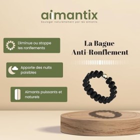 AIMANTIX- LA Bague Anti-Ronflement - LA Seule Ajustable - Solution Efficace pour Réduire ou Arrêter Les Ronflements - Solutio