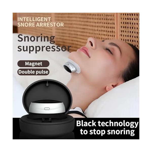 Amoyeric Dispositif Anti-ronflement pour La Gorge EMS, Dispositifs Automatiques Intelligents Daide Au Sommeil pour Lapnée d