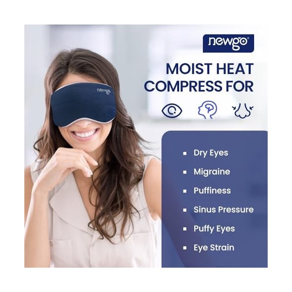 NEWGO Masque pour les yeux bleus secs