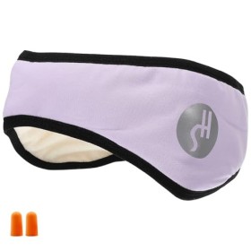 OATIPHO Masque de sommeil 2 en 1 et cache-oreilles - Cache-oreilles - Réduction du bruit - Bandeau doux pour homme et femme