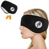 OATIPHO Cache-oreilles insonorisants 2 en 1 - Masque de sommeil et cache-oreilles - Réduction du bruit - Pour homme et femme,
