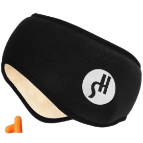 OATIPHO Cache-oreilles insonorisants 2 en 1 - Masque de sommeil et cache-oreilles - Réduction du bruit - Pour homme et femme,