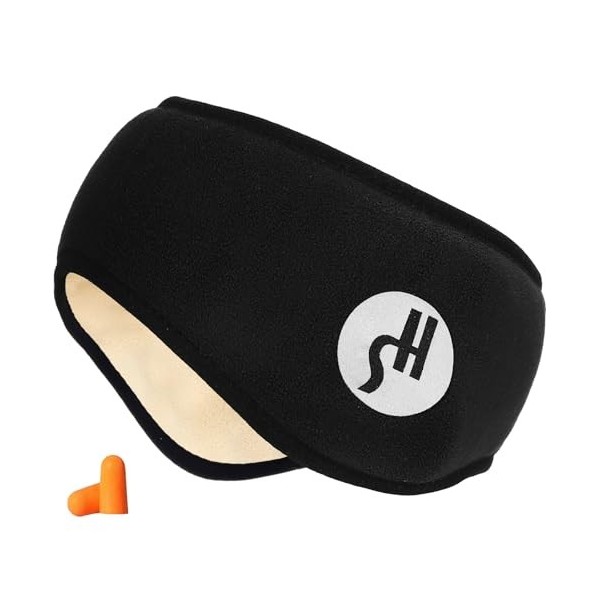 OATIPHO Cache-oreilles insonorisants 2 en 1 - Masque de sommeil et cache-oreilles - Réduction du bruit - Pour homme et femme,