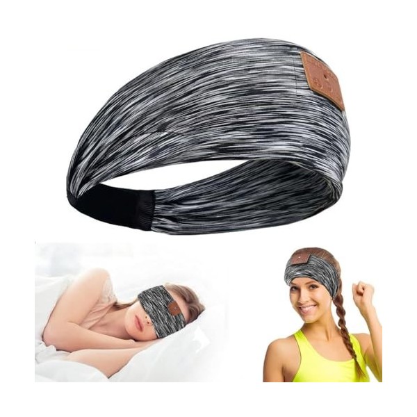 YiYunTE Casque de sommeil sans fil Bluetooth - Masque de sommeil - Casque anti-bruit - Bandeau de musique - Casque de sport -