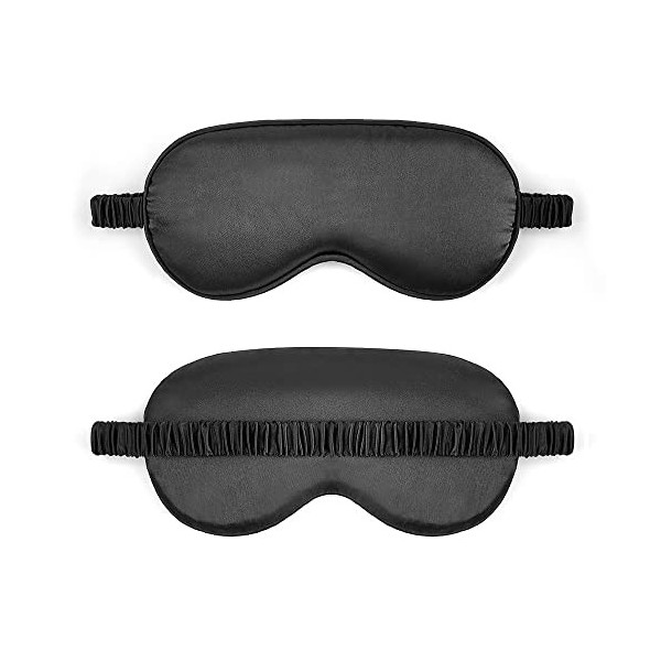 Masque de sommeil en soie super doux - Masque de sommeil occultant et hypoallergénique pour la nuit, le voyage, la sieste, la