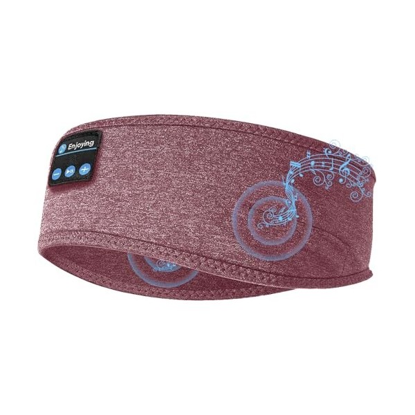 Masque de Sommeil Bluetooth, Masque de Sommeil Bluetooth Sans Fil Femme et Homme, Bandeau Ecouteurs pour Dormir, Masque de So