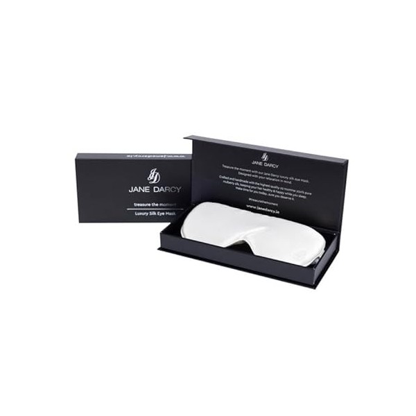 Jane Darcy Masque de luxe pour les yeux en soie | 22 mommes 100 % pure soie de mûrier | Parfait pour la relaxation et le somm