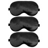 YUXIANLB Lot de 3 masques de sommeil en soie, bandeau en satin doux avec sangle élastique, masque de nuit pour la sieste de v