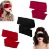 MUNSKT Lot de 3 bandeaux pour les yeux en satin de soie, masque pour les yeux pour jeux de sommeil, masque de sommeil en sati