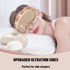 Masque de sommeil soie, confortable et super doux, Masque de Nuit, Masque de Sommeil Antiallergique et Occultant en Soie Pure