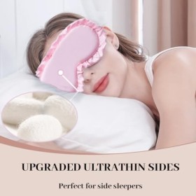 Masque de sommeil soie, confortable et super doux, Masque de Nuit, Masque de Sommeil Antiallergique et Occultant en Soie Pure