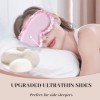 Masque de sommeil soie, confortable et super doux, Masque de Nuit, Masque de Sommeil Antiallergique et Occultant en Soie Pure