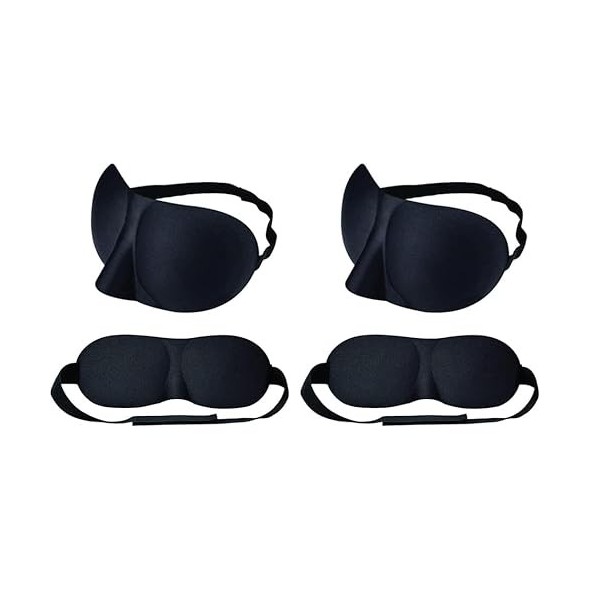 PARENCE - Masque de sommeil - Masque de nuit avec renforcement et encoche de nez - Masque confort molletonné - 23 X 9 Cm Lot