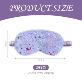 Masque Pour Les Yeux De Sommeil À Motif DÉtoile 2 Pièces, Masque Pour Les Yeux De Dessin Animé Mignon, Masque Pour Les Yeux 