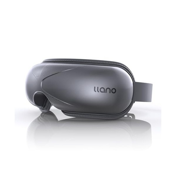 llano Masseur des yeux avec chaleur pour les migraines, masque de massage pour les yeux, massage de compression intelligent p