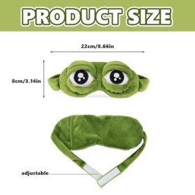 Masque pour Les Yeux de Grenouille, Masque de Sommeil, Créatif Grenouille Chat Chien Modèle 3D Masque de Sommeil, Masque de V
