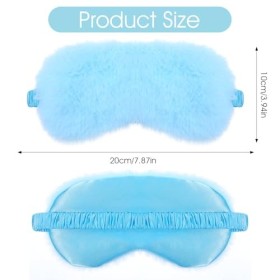 Lot De 2 Masques pour Les Yeux En Peluche Doux pour Dormir Avec Bandeau Confortable En Fausse Fourrure Masque De Sommeil En S