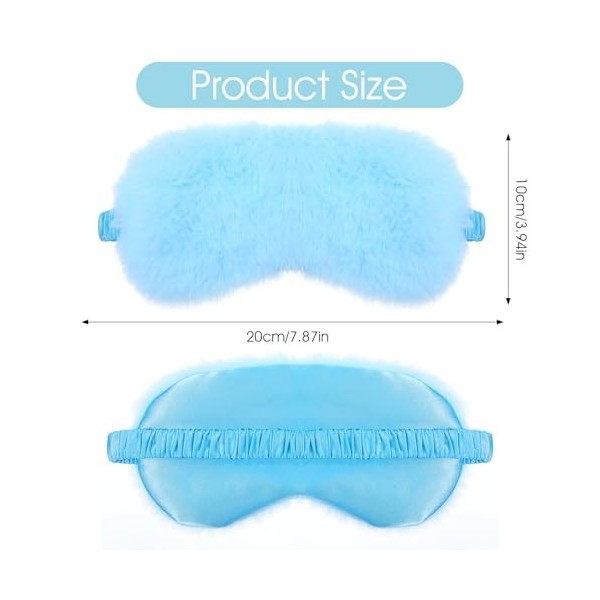 Lot De 2 Masques pour Les Yeux En Peluche Doux pour Dormir Avec Bandeau Confortable En Fausse Fourrure Masque De Sommeil En S