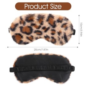 Lot De 2 Masques pour Les Yeux En Peluche Doux pour Dormir Avec Bandeau Confortable En Fausse Fourrure Masque De Sommeil En S