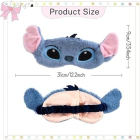Krilucly Masques De Sommeil En Peluche, Masque De Sommeil Mignon, Bandeau pour Les Yeux En Peluche De Dessin Animé Amusant, B