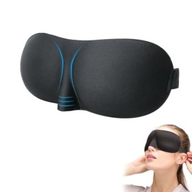 Ruayia 1 masque de sommeil pour homme et femme - Doux et respirant - Avec sangle réglable - Bloque la lumière - Pour les voya