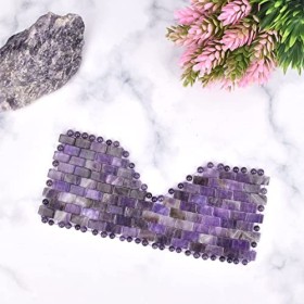 ideayard Masque pour les yeux en jade améthyste - 100 % naturel - Masque de sommeil - Pierre de jade - Anti-âge - Pour thérap