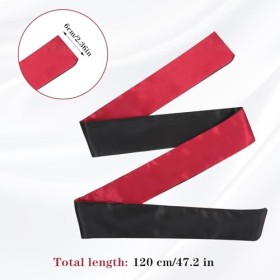 1 masque de sommeil en satin de 120 cm, masque de sommeil en satin doux, confortable et réglable, pour voyage, sieste, médita