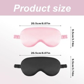 UILYNIU 6 Pièces Masque de Sommeil, Masque de Nuit Soie, Masque de Nuit, avec sangle réglable, Voyage Léger Cache-Oeil, Masqu
