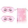 2 Masques Pour Les Yeux Roses Et 1 Sac De Rangement, Masque Pour Les Yeux Occultant, Masque Pour Les Yeux De Sommeil, Masque 
