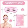 2 Masques Pour Les Yeux Roses Et 1 Sac De Rangement, Masque Pour Les Yeux Occultant, Masque Pour Les Yeux De Sommeil, Masque 
