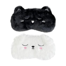 Lot De 2 Masques Pour Les Yeux En Forme DAnimal, Masques Pour Les Yeux En Peluche Mignons, Masques Pour Les Yeux Créatifs De