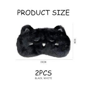 Lot De 2 Masques Pour Les Yeux En Forme DAnimal, Masques Pour Les Yeux En Peluche Mignons, Masques Pour Les Yeux Créatifs De