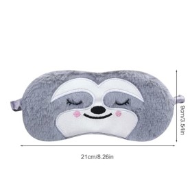 Masques de Sommeil, Masques pour Les Yeux en Forme dAnimal Mignon, Paresseux Masque de Nuit en Peluche pour Dormir Voyage, A