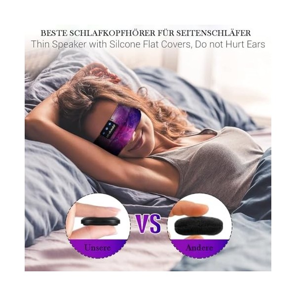 LC-dolida Casque de sommeil Bluetooth 5.4 - Bandeau de sommeil - Masque de sommeil - Casque de sport - Bandeau pour le sport,