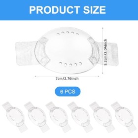 Thoquene Lot de 6 cache-yeux transparents médicaux