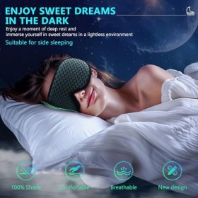 Aosun Masque de sommeil pour homme et femme - Spécialement conçu pour les personnes dormant sur le côté - Bande élastique opt