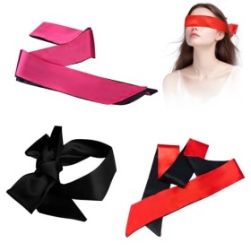 Yesimola Masques de Sommeil 3 Pièce, Bandeau Yeux Sommeil, Satin Bandeau Oeil, Bandeau Yeux Nuit, Masque Satin Bandeau sur le