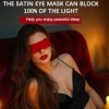 Yesimola Masques de Sommeil 3 Pièce, Bandeau Yeux Sommeil, Satin Bandeau Oeil, Bandeau Yeux Nuit, Masque Satin Bandeau sur le